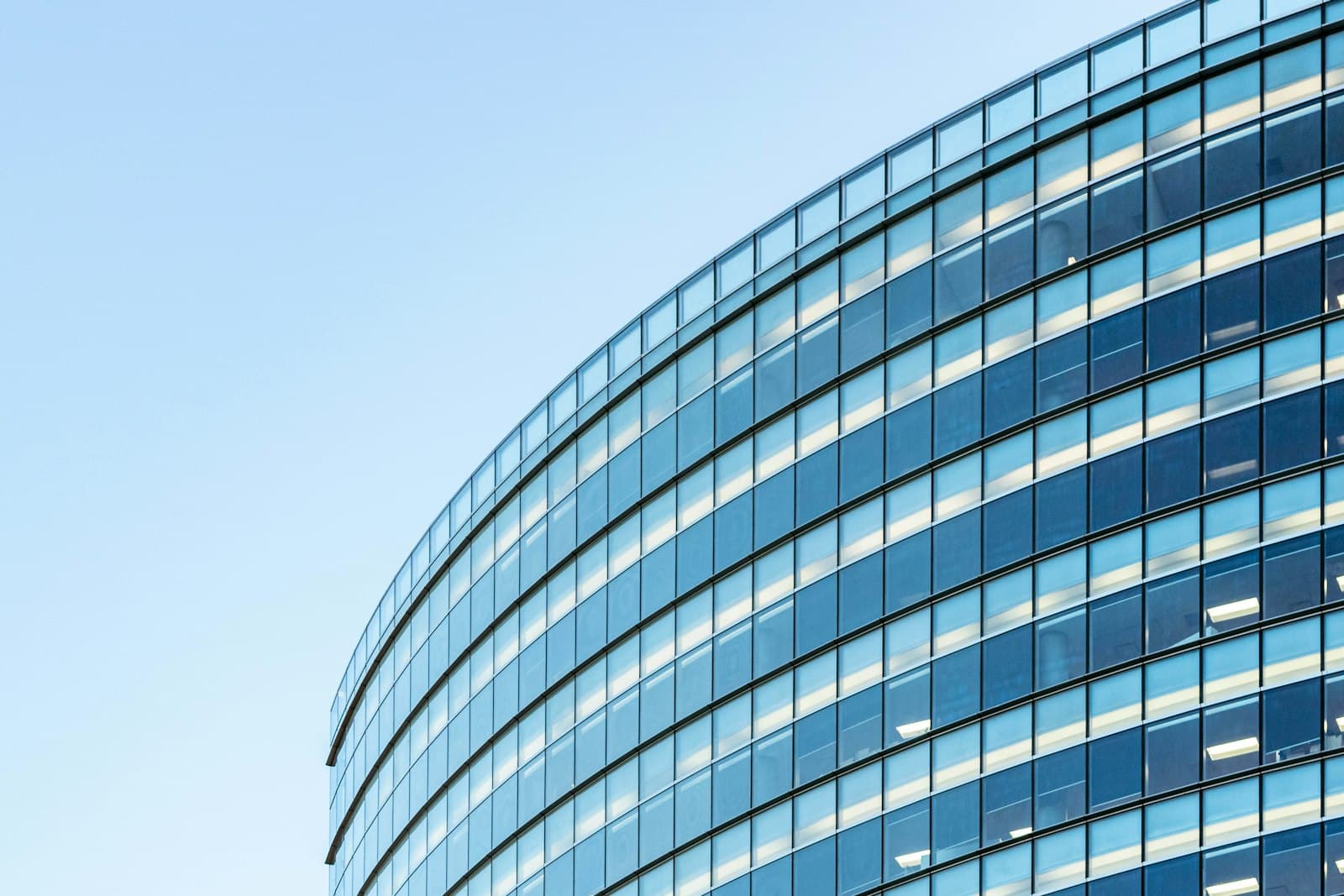 Modern glass office building